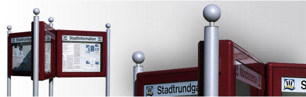 sternanlage, infovitrine
